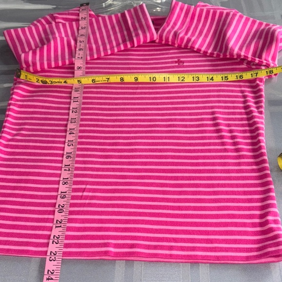 Ralph Lauren Vibrant Pink Striped Long Sleeve Top - Picture 4 of 5